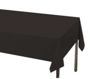 Great quality paper tablecloth with a plastic liner measures 54 x 108