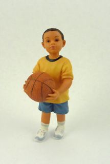 Dollhouse Miniature Resin Doll Michael w Basketball