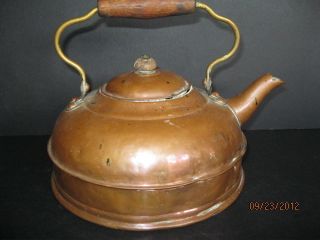 Vintage Copper Tea Pot Kettle Marked Rome