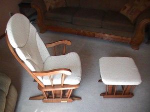 Dutailier Glider Rocking Chair with Gliding Foot Stool