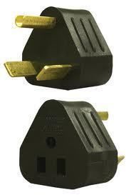  Amp Male to 15 Amp female Adapter Plug, RV/Camper/Motorhome electrical