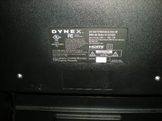Dynex 32 TV Class LCD 720P 60Hz HDTV DX 32L152A11 B101