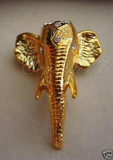 Piccola Spilla Figurata Elefante PL Oro Strass Smalto