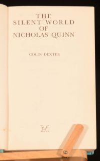  World of Nicholas Quinn by Colin Dexter Uncommon First Ed Morse