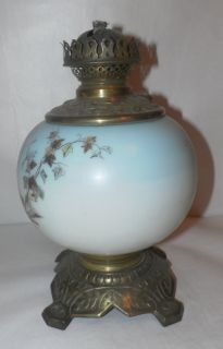 RARE Antique Victorian Oil Lamp Owl Edward Miller