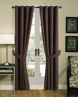 Panels Grommet Solid Micro suede Window Curtain Black,Purple,Brown