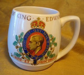 Official KING EDWARD VIII Solian Ware 1937 Coronation Cup Mug Soho
