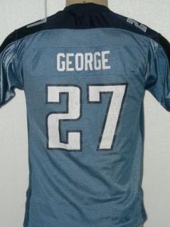 REEBOK EDDIE GEORGE #27 TENNESSEE TITANS NFL JERSEY YOUTH LARGE