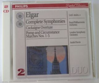 Elgar Complete Symphonies Cockaigne Pomp Previn LSO RPO 028945425023