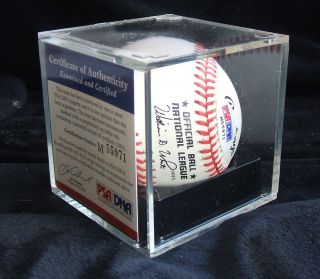 Eddie Mathews Signed Baseball Autographed Ball 500 Home Run Club PSA
