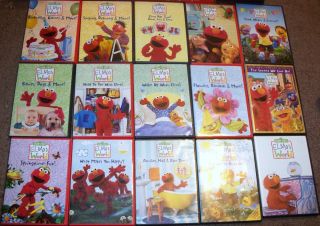 Huge Lot of Elmos World DVDs Choice Auction 16 Titles Create Your