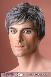  Stylish New Men's Wig Dark Grey Gray