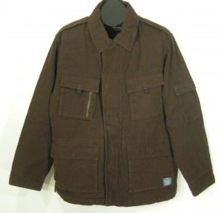EDDIE BAUER Brown Canvas Winter Coat Jacket NWT Mens Size Medium