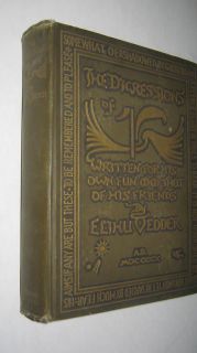 1910 The Digressions of V Elihu Vedder HC 1st Edition