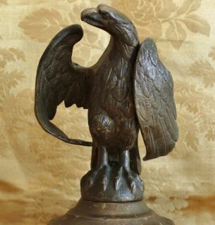 Antique Bronze Eagle Figure Statue Desk Sculpture
