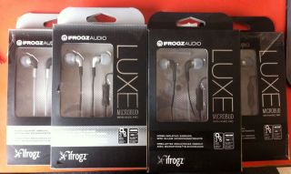 Set of 4 iFrogz EarPollution Luxe Black in Ear Headphones