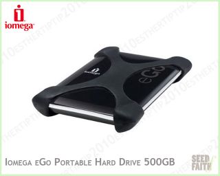 Iomega eGo 2 5 Portable Hard Drive USB 3 0 500GB Black Belt 35253