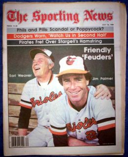Baltimore Orioles 1980 Jim Palmer Earl Weaver Cover Feature Sporting