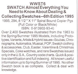 Roy Ehrhardt Swatch Watch Dealing Collecting Color Book Price Guide