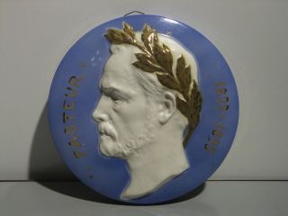 Pasteur Porcelain Wall Plaque Signed by Edmond Lachenal 1890s