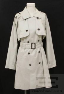 Elizabeth & James Tan Double Breasted Belted Trench Coat Size 4
