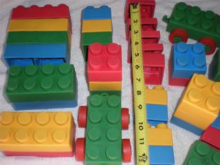 42 Soft Rubber Edushape Like Lego Building Blocks Toy Train Free