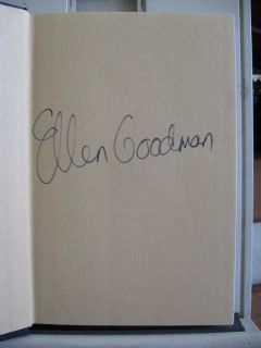 At Large Ellen Goodman Signed 1st Edition 1st Printing 0671433067