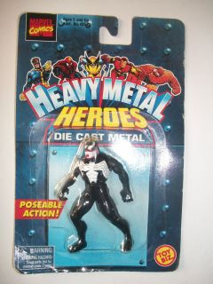 New 1997 Die Cast VENOM Spider Man Marvel Toy Biz Heavy Metal Heroes