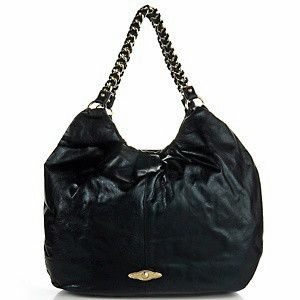 Elliott Lucca Black Leather Shoulder Handbag