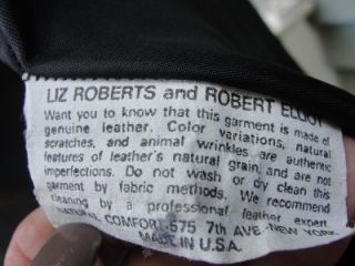 Vintage Liz Roberts and Robert Elliot Leather Jacket