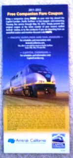  Amtrak California Free Companion Fare 2011 2012