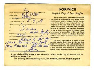1950 s qsl norwich cathedral g3bju east anglia