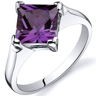 Striking 2 25 cts Alexandrite Engagement Ring Sterling Silver Sizes 5