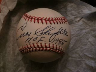 1985 HOF Enos Slaughter Autographed Signed Baseball (no COA)