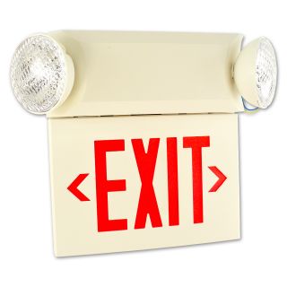 Dual Lite Emergency Exit Lighting Light Sign CVT3RW3