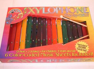 15 Note Wooden Colored Xylophone Glockenspiel 1st Note