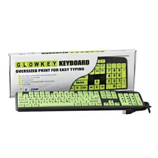 Glowkey Keyboard with Oversized Print for Easy Typing