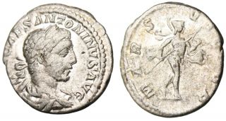 Elagabalus Silver AR Denarius Mars Victor Mars Rome Ric 121
