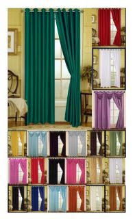 Elaine Grommet Top Faux Silk Drape Panels   21 Colors 84 & 95