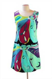late 1960 s emilio pucci sleeveless velvet dress with a classic pucci