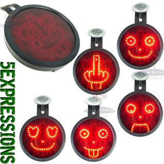 Novelty LED Car Sign Animated Facial Expression 5 message Remote