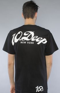 10 Deep The Big Script Tee in Black Concrete