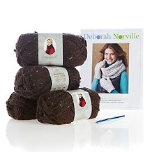 deborah norville cowl and mittens crochet kit $ 19 95