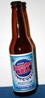 Empty Bottle of Kushtown Kola Medical Marijuana Soda