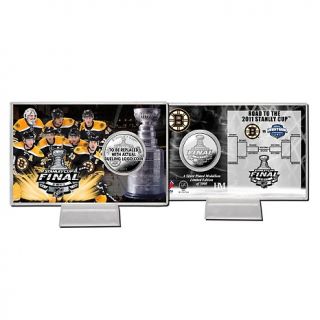Boston Bruins NHL 2011 Stanley Cup Final Silver Plated Coin Card at