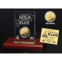 super bowl xlvii 24k gold plated flip coin price $ 49 95