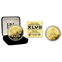 super bowl xlvii 24k gold plated flip coin price $ 39 95