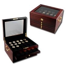 2007 pds presidential dollar 12pc set w wooden chest price $ 79 95 or