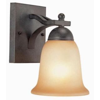 Commercial Electric Rustic Iron 1 Light Reversible Wall Sconce