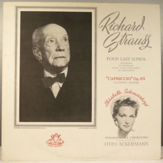 Richard Strauss Capriccio Schwarzkopf Opera Angel LP